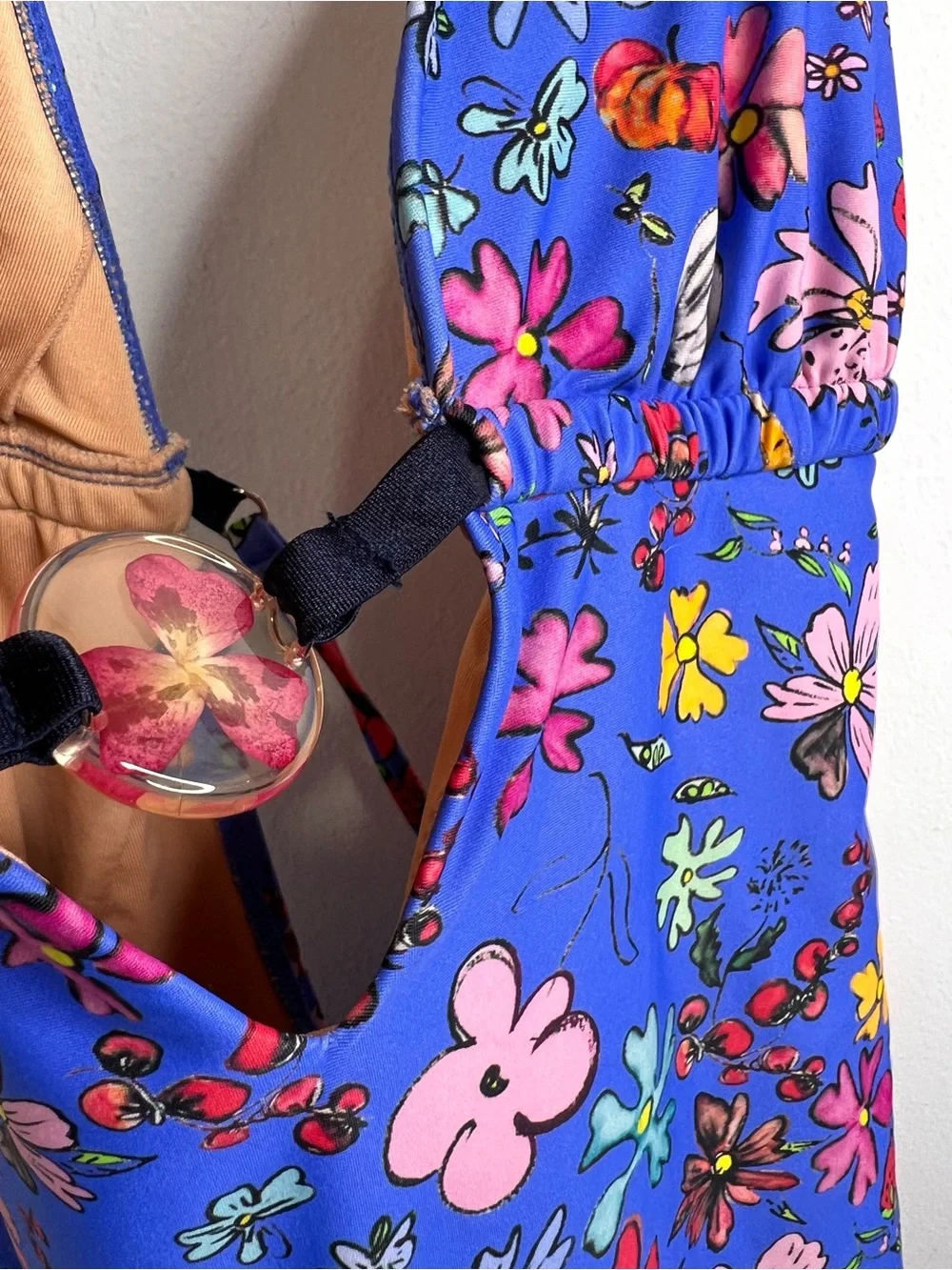 J. Crew X Dauphinette Plunge One-Piece Floral Swim Size 12